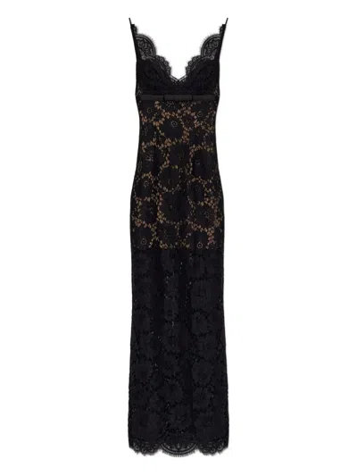 SELF-PORTRAIT SELF-PORTRAIT BLACK FLORAL LACE MAXI DRESS CLOTHING
