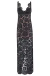 Self-portrait Black Floral Lace Maxi Dress Clothing In Multi