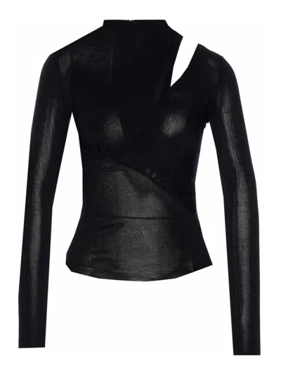 Self-portrait Black Knit Top