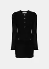 Self-portrait Knitted Mini Dress In Black