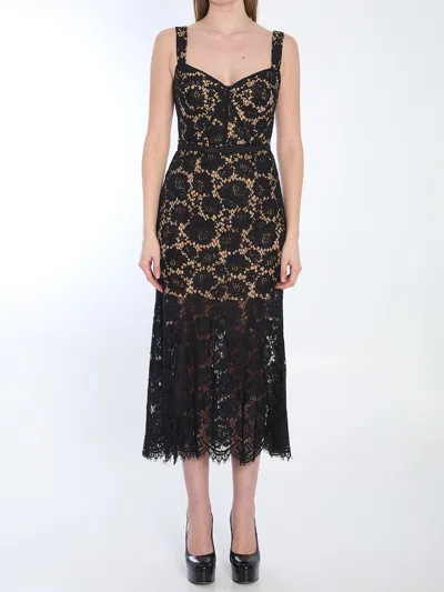 Self-portrait Black Lace Midi Dress