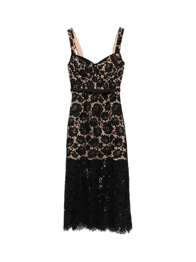 Self-portrait Black Lace Midi Dress