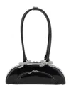 Self-portrait Curved Shoulder Bag In Black