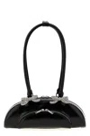 Self-portrait Black Leather Curved Shoulder Bag