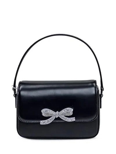 Self-portrait Black Leather Hand Bag