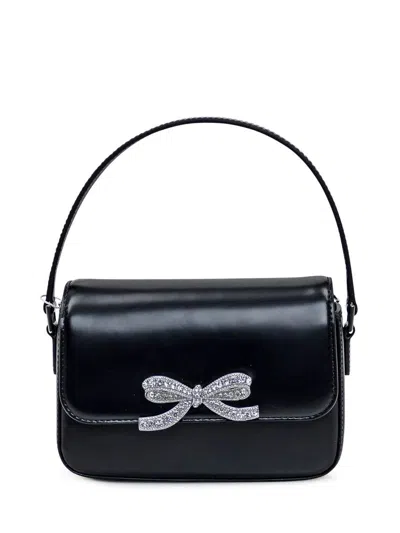 Self-portrait Black Leather Hand Bag