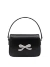 Self-portrait Micro Black Handbag With Bow Detail In Smooth Leather Woman In Black