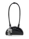 Self-portrait Black Leather Mini Shoulder Bag With Charm