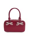 Self-portrait Rhinestone-embellished Mini Bag In Burgundy