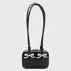 Shop Self-portrait Black Leather Shoulder Bag