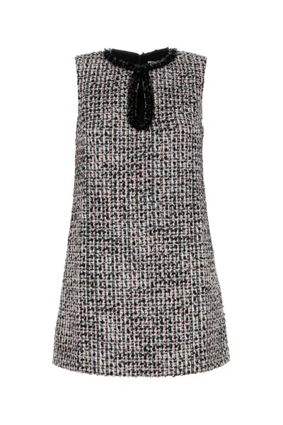SELF-PORTRAIT MINI MULTICOLOR DRESS WITH CUT-OUT IN BOUCLÉ WOMAN