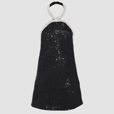 SELF-PORTRAIT EMBELLISHED BOUCLÈ MINI DRESS