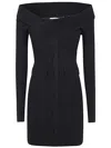 Self-portrait Off-shoulder Mini In Black