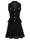 Self-portrait Pointelle-knit Sleeveless Mini Dress