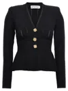 Self-portrait Pointelle Top In Black