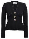 Self-portrait Pointelle Top In Black
