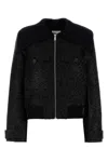 Self-portrait Black Tinsel Boucle Bomber Jacket-6 Nd Self Portrait Female