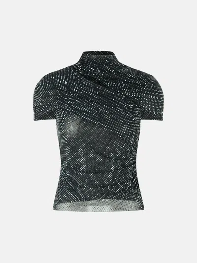 Self-portrait Black Polyester Blend Top