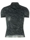 Self-portrait Self Portrait Black Polyester Blend Top In Black