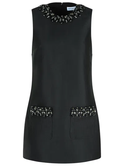 SELF-PORTRAIT BLACK POLYESTER DRESS