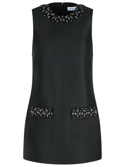 SELF-PORTRAIT SELF-PORTRAIT BLACK POLYESTER DRESS