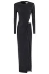 Self-portrait Black Rhinestone Embellished Maxi Dress Clothing In Black