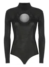 Self-portrait X Christopher Kane Lace-trimmed Cutout Bodysuit