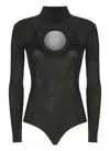 Self-portrait X Christopher Kane Lace-trimmed Cutout Bodysuit