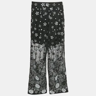 Self-portrait Black Sequined Deco Trousers