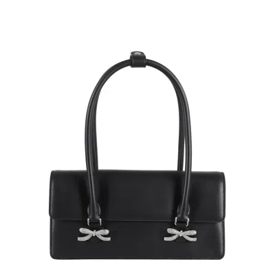 SELF-PORTRAIT SELF-PORTRAIT BLACK SOFT LEATHER SHOULDER BAG