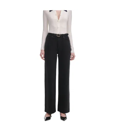 Self-portrait Black Straight Leg Jeans