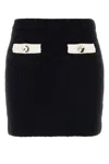 Self-portrait Self Portrait Black Alpaca Blend Skirt Women In Black