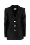 Self-portrait Taffeta Blazer In Black