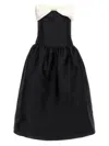 Self-portrait Taffeta Contrast-bow Midi Dress