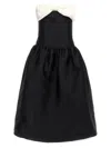 Self-portrait Taffeta Contrast-bow Midi Dress