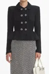 Self-portrait Black Textured Knit Jacket