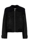 Self-portrait Black Tinsel Boucle Bomber Jacket-6 Nd Self Portrait Female