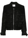 Self-portrait Black Tinsel Boucle Bomber Jacket-6 Nd Self Portrait Female