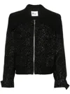 Self-portrait Black Tinsel Boucle Bomber Jacket-6 Nd Self Portrait Female