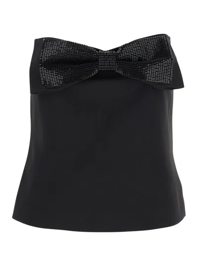 SELF-PORTRAIT BOW BANDEAU TOP