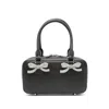 Self-portrait Distressed Black Mini Tote Bag In Black