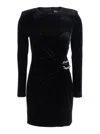 Self-portrait Twisted Waist Dress With Gold Detail In Multi