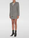 Self-portrait Herringbone Black Polyester Blend Blazer In Schwarz