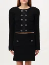 Self-portrait Short Jacket With Sequins In Schwarz