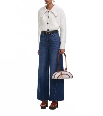 Self-portrait Bleached Denim Jeans In Blue