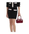 Self-portrait Self Portrait Black Alpaca Blend Skirt Women In Black