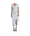 Self-portrait Bouclé Midi Dress In White