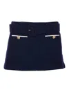 Self-portrait Blue Boucle Skirt