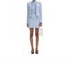 Self-portrait Blue Check Cardigan In Blue