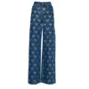 SELF-PORTRAIT BLUE JEANS WITH RHINESTONE BOWS